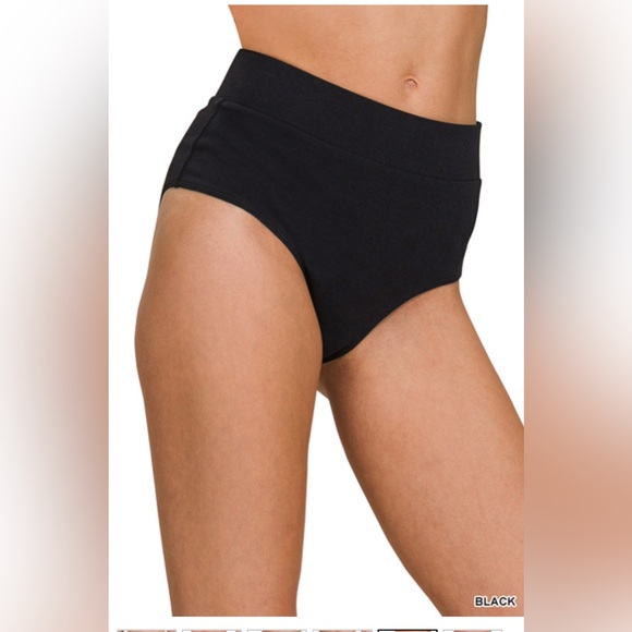 NWT ZENANA COTTON HIGH-CUT HIGH-WAISTED BAND UNDERWEAR - Picture 1 of 4